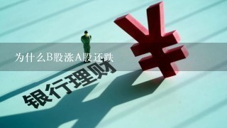 为什么B股涨A股还跌