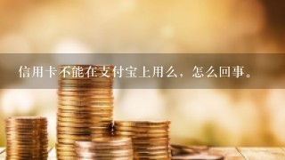 信用卡不能在支付宝上用么，怎么回事。