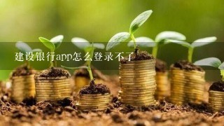 建设银行app怎么登录不了