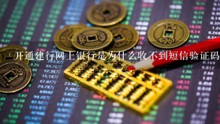 开通建行网上银行是为什么收不到短信验证码？