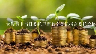 大智慧上当日委托里面有个登记指定委托价格1 委托数量1 是什么意思