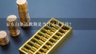 京东白条还款期是当月还是下月?