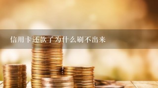 信用卡还款了为什么刷不出来