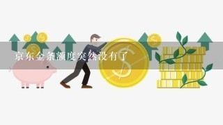 京东金条额度突然没有了