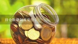 持仓限额制度是什么