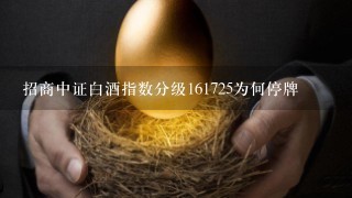 招商中证白酒指数分级161725为何停牌