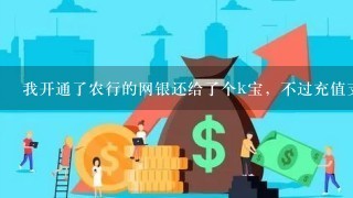 我开通了农行的网银还给了个k宝，不过充值支付宝出现这个500166：您没有可用于网上支付的银行卡。求解