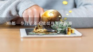 3m都一个月了还不能提现是咋回事