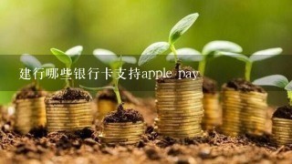 建行哪些银行卡支持apple pay