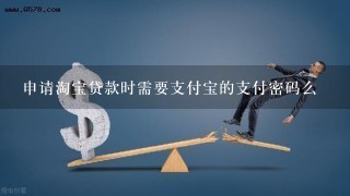 申请淘宝贷款时需要支付宝的支付密码么