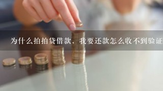 为什么拍拍贷借款，我要还款怎么收不到验证码？