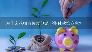 为什么花呗有额度但是不能付款给商家？