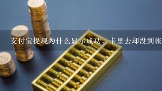 支付宝提现为什么显示成功，卡里去却没到帐？