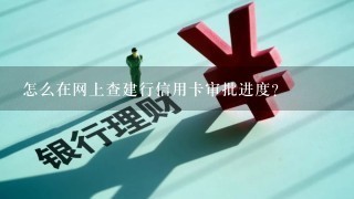 怎么在网上查建行信用卡审批进度？