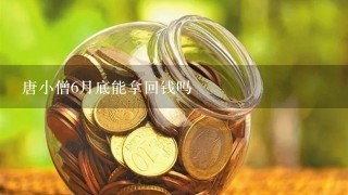 唐小僧6月底能拿回钱吗