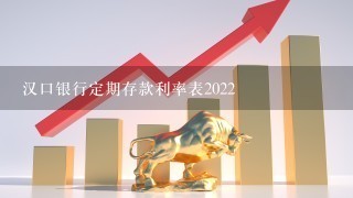 汉口银行定期存款利率表2022