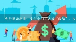 央行重磅出手，支付宝们正式被“收编”，央行为什么