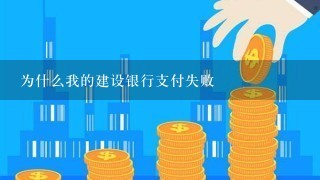 为什么我的建设银行支付失败