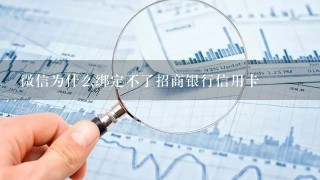 微信为什么绑定不了招商银行信用卡