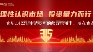 我是2月22日申请办理的邮政信用卡，现在我查申请进度还没有客户记录，那是怎么回事啊，求解答，谢谢。