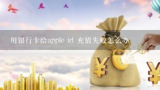 用银行卡给apple id 充值失败怎么办