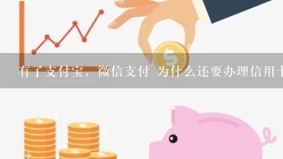 有了支付宝，微信支付 为什么还要办理信用卡？