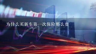 为什么买新车第一次保险那么贵