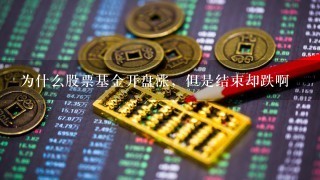 为什么股票基金开盘涨，但是结束却跌啊