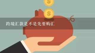 跨境汇款是不是先要购汇