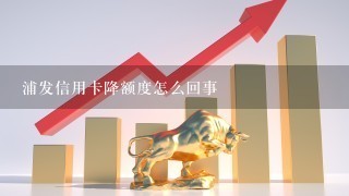 浦发信用卡降额度怎么回事