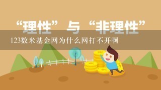 123数米基金网为什么网打不开啊