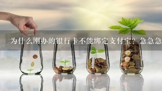 为什么刚办的银行卡不能绑定支付宝？急急急！！