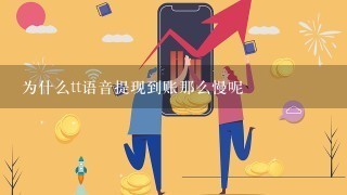 为什么tt语音提现到账那么慢呢