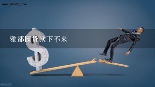 雅都园贷款下不来