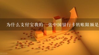 为什么支付宝我的1张中国银行卡转账限额是1天1万