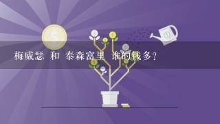 梅威瑟 和 泰森富里 谁的钱多？