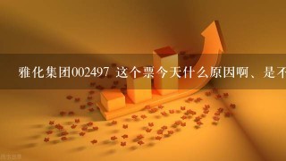 雅化集团002497 这个票今天什么原因啊、是不是有行情了?后市该怎么操作????、