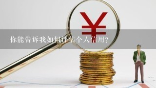 你能告诉我如何评估个人信用?