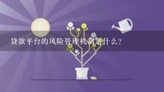 贷款平台的风险管理机制是什么?